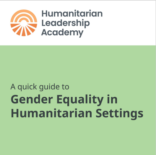 A quick guide to gender equality in humanitarian settings