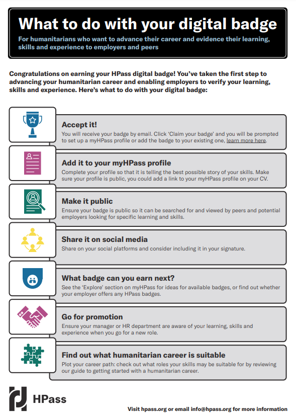 What to do with your digital badge