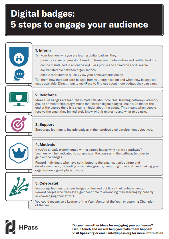 Digital badges: 5 steps to engage your audience