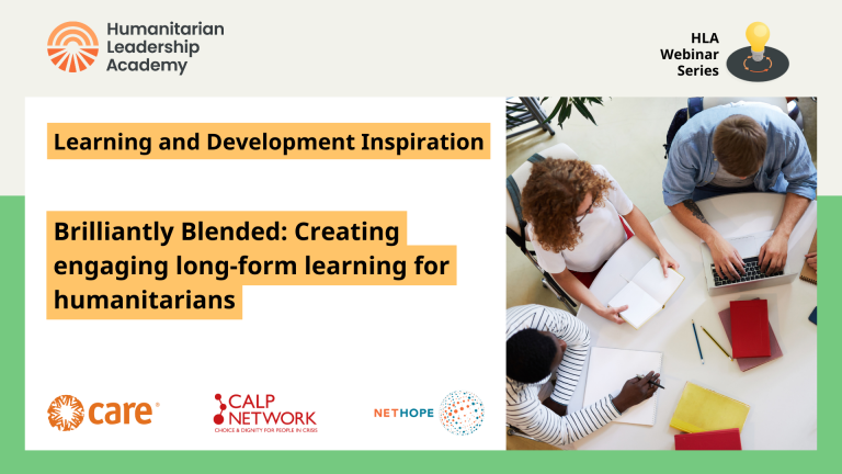 Webinar | Brilliantly Blended: Creating engaging long-form learning for humanitarians