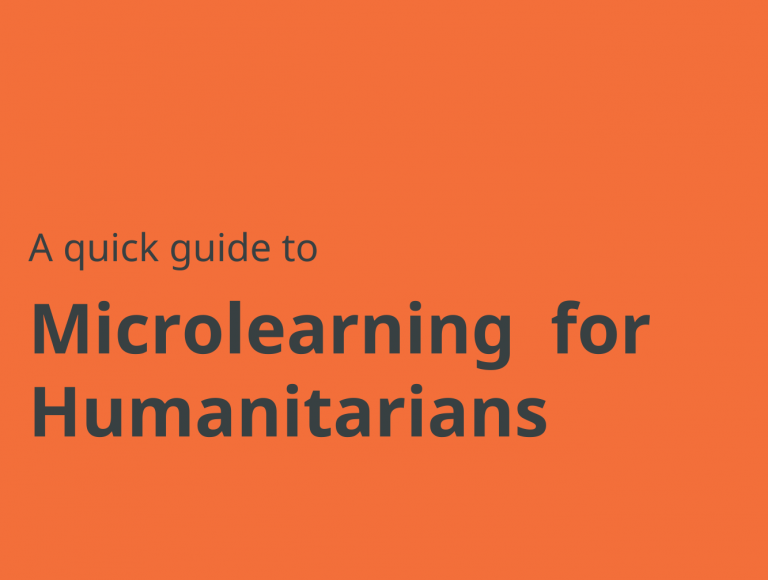 A quick guide to microlearning for humanitarians