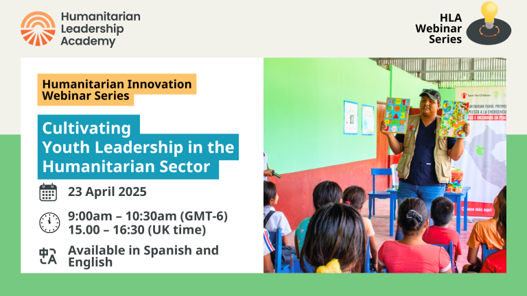 Webinar: Cultivando el liderazgo juvenil en el sector humanitario  
